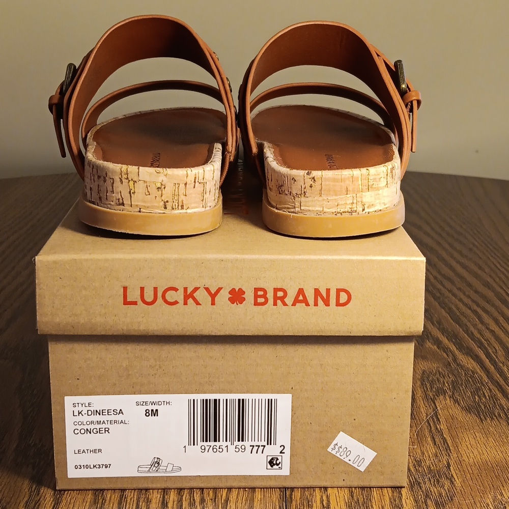 Lucky Brand Tan Studded Women's Sandals - Picture 6 of 7